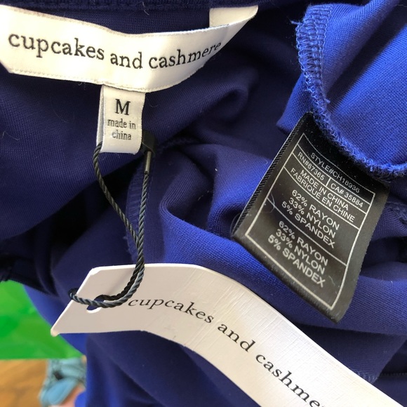 NWT Cupcakes and Cashmere solid crossover bodice dress - Picture 6 of 6
